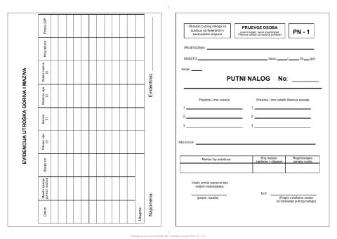 PN-1 — autobus — obrazac